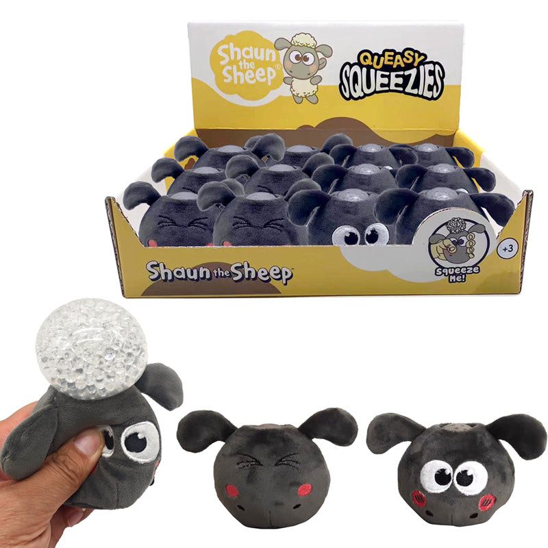 Queasy Squeezies Kawaii Cute Shaun the Sheep Plush Squeezy Toy