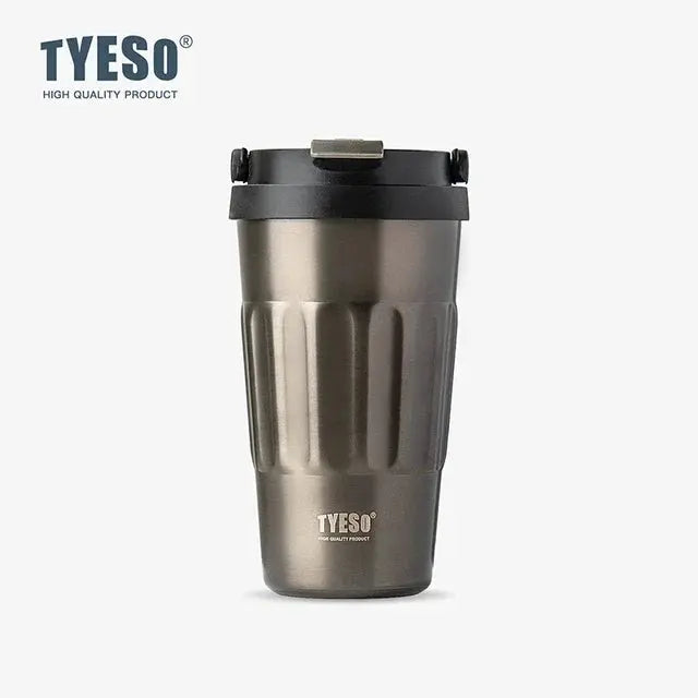 TYESO Vintage 400/500ml Coffee Mug – Portable 304 Stainless Steel Insulated Travel Cup for On-the-Go