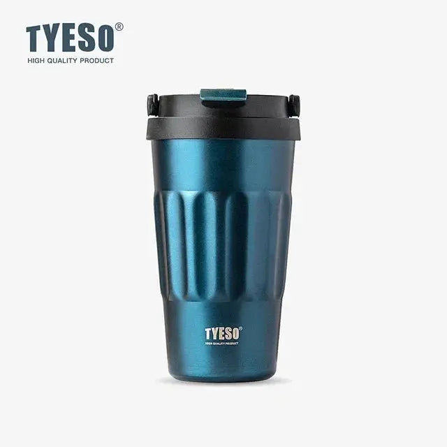 TYESO Vintage 400/500ml Coffee Mug – Portable 304 Stainless Steel Insulated Travel Cup for On-the-Go