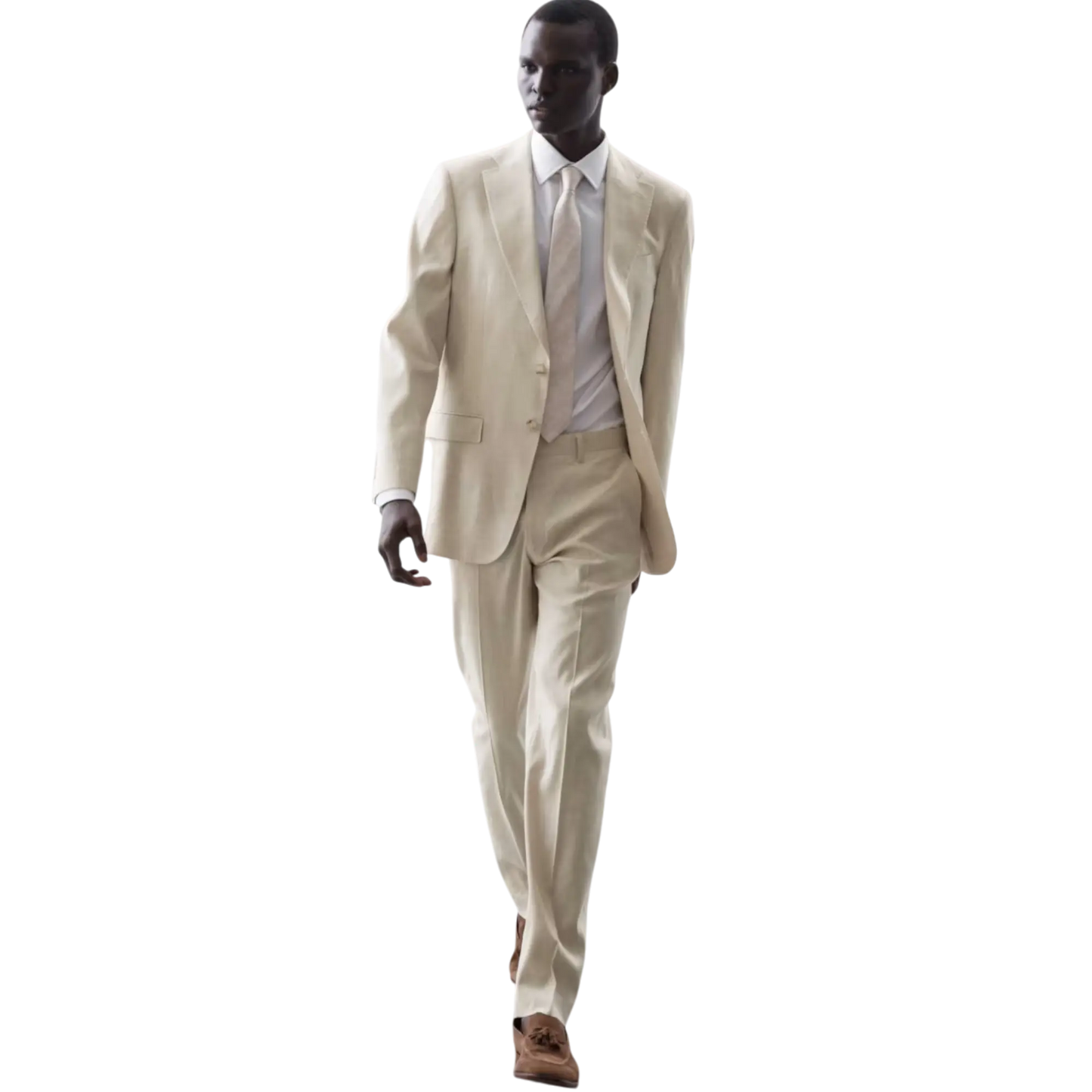Tailored Fit Italian Performance Linen Blend Suit Jacket