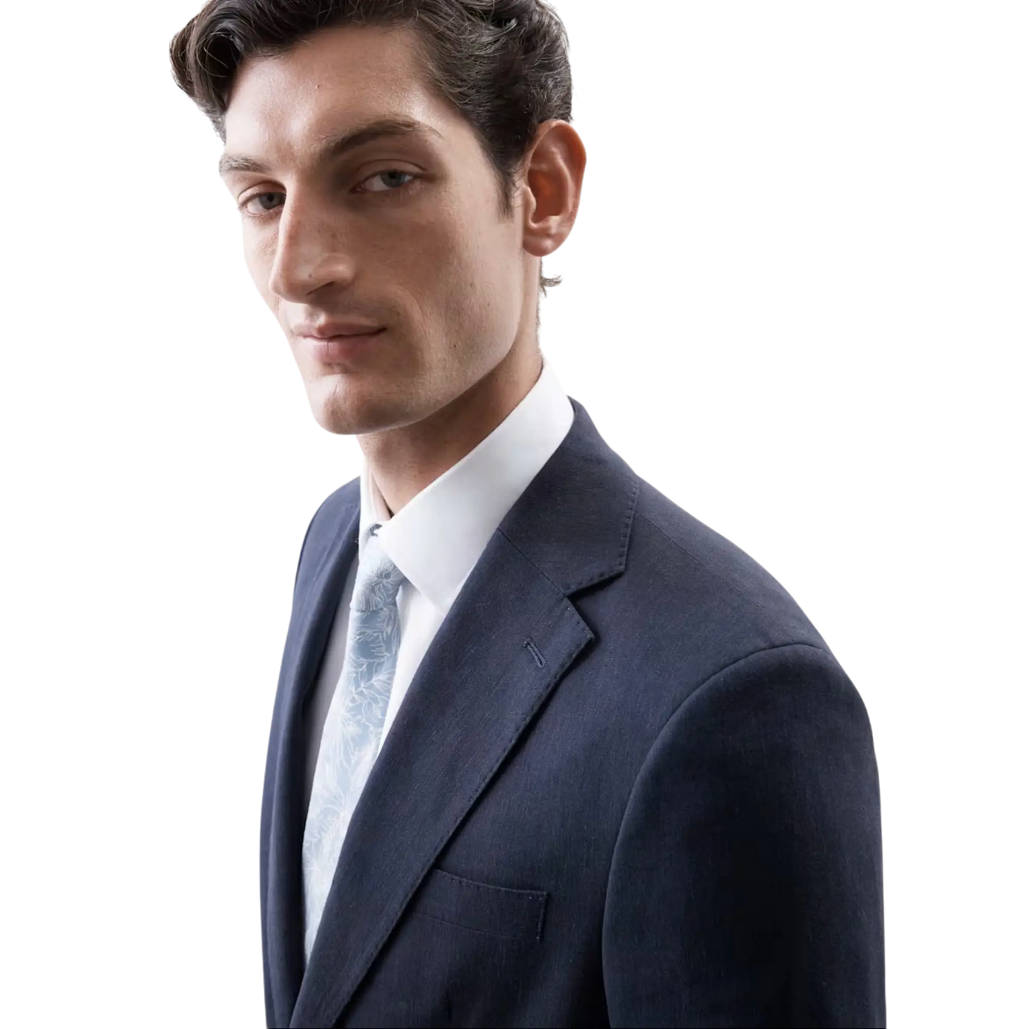 Tailored Fit Italian Performance Linen Blend Suit Jacket