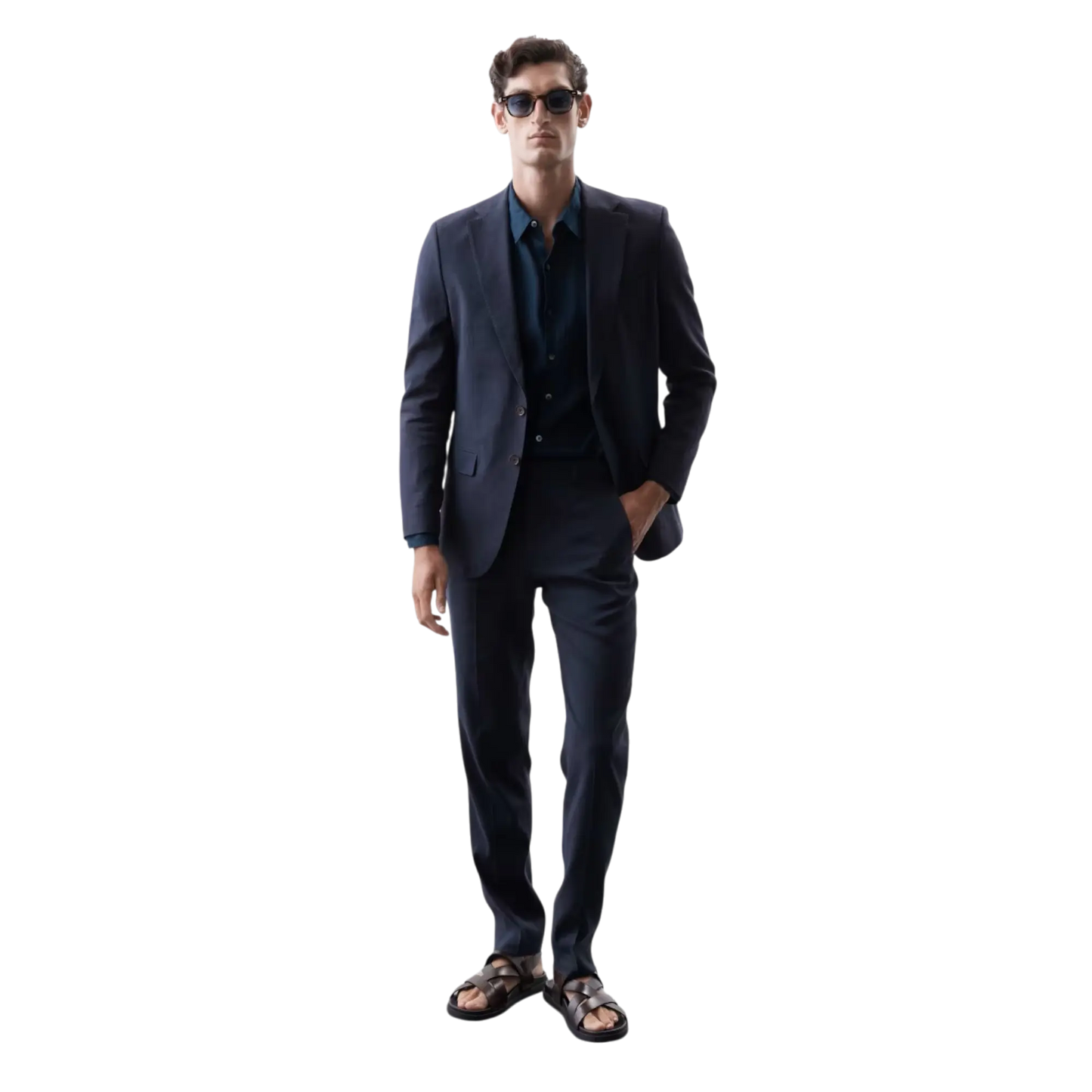 Tailored Fit Italian Performance Linen Blend Suit Jacket