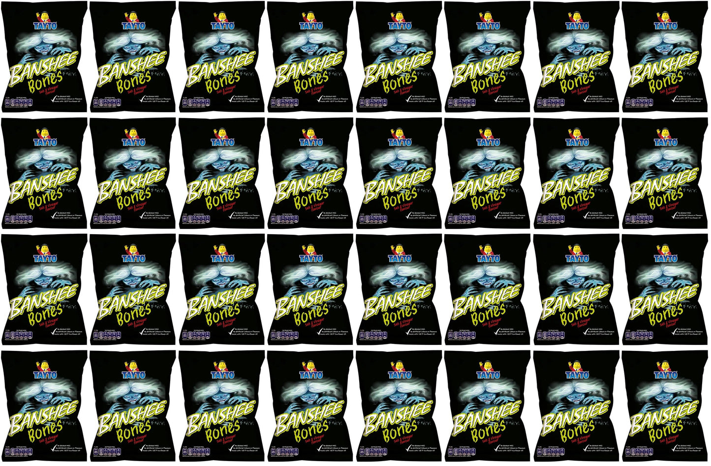 32 x Tayto Banshee Bones Salt & Vinegar Flavour 40G