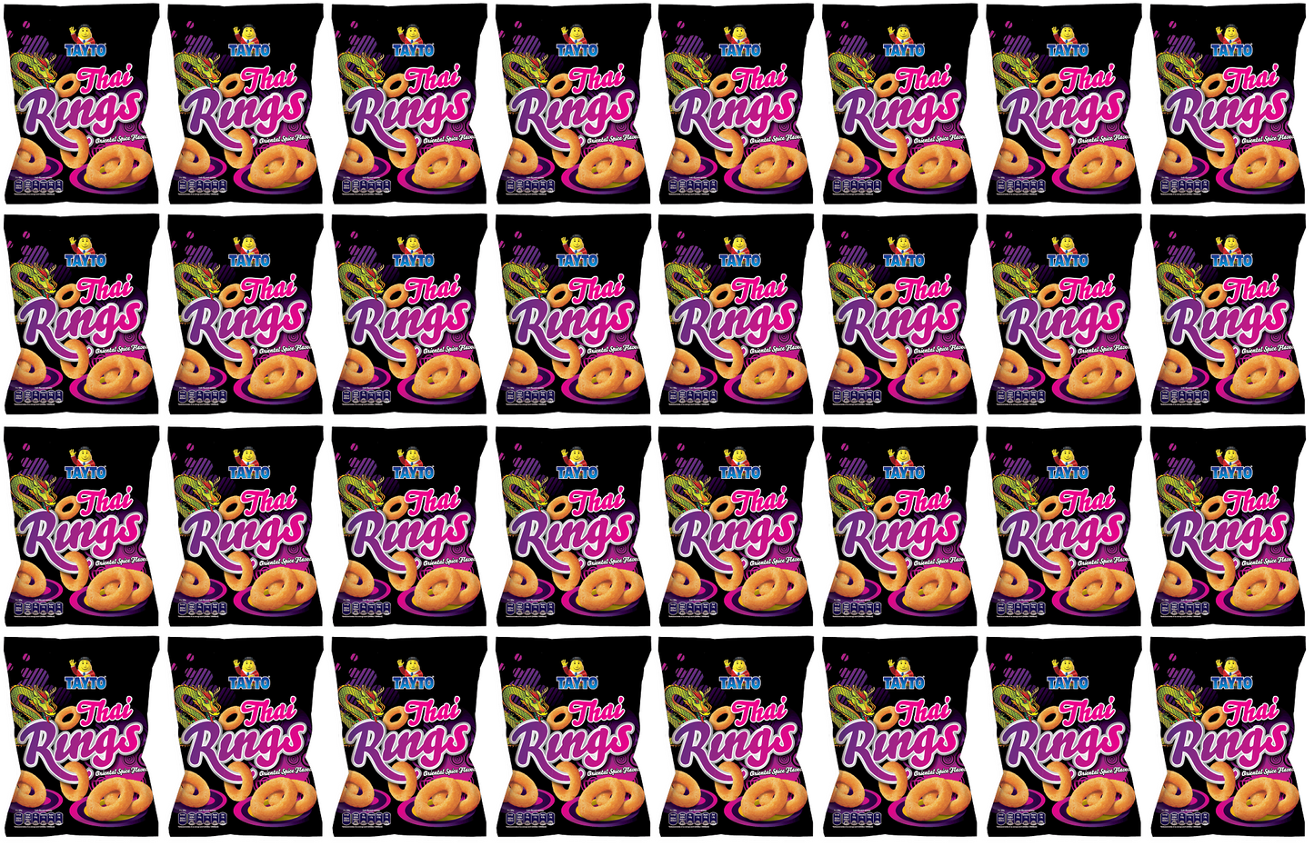 32 x Tayto Thai Rings Oriental Spice Flavour 42G