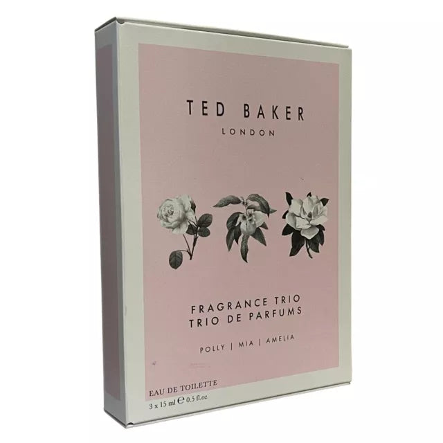 Ted Baker Trio Gift Set 15ml Mia EDT + 15ml Polly EDT + 15ml EDT Amelia