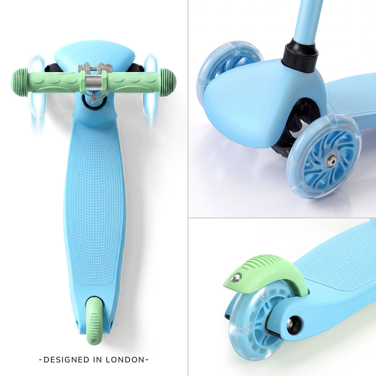 Blue & Green - Teeny 3 Wheel Scooter