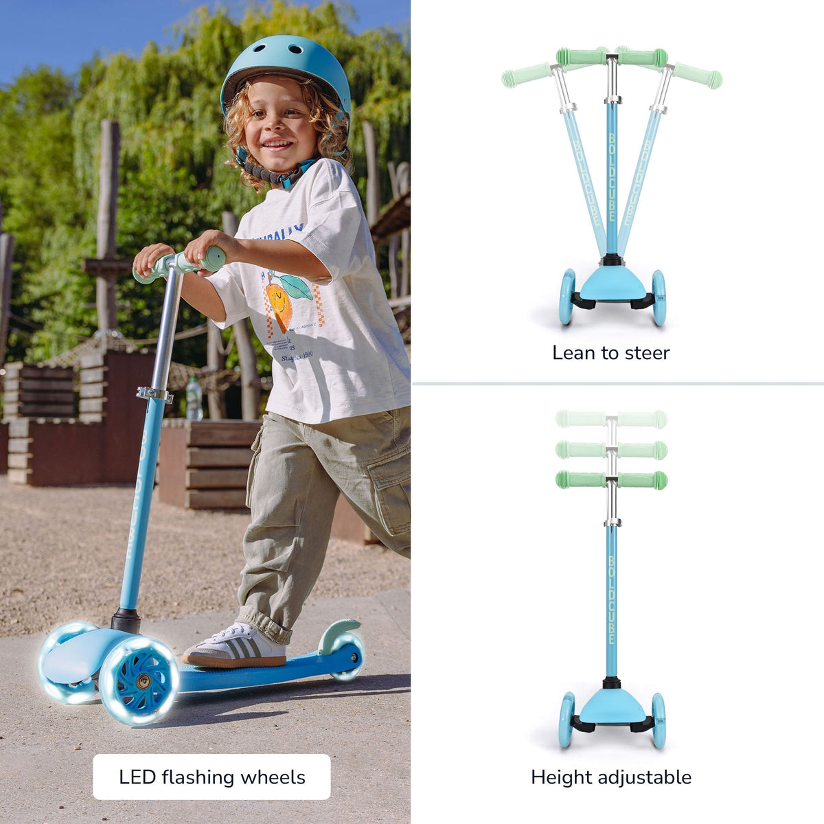 Blue & Green - Teeny 3 Wheel Scooter