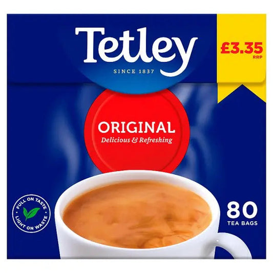 Tetley 80 Original Tea Bags 250g (Case of 6)