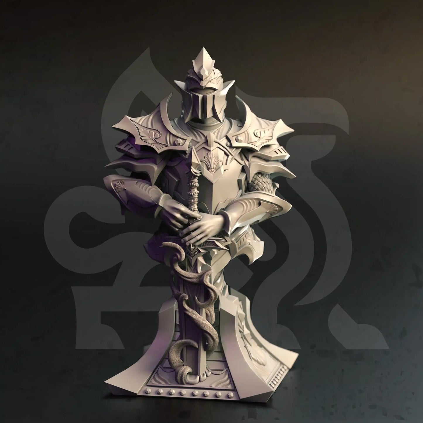Teverys – Arcane Paladin (Bust) - 3D Printed Bust