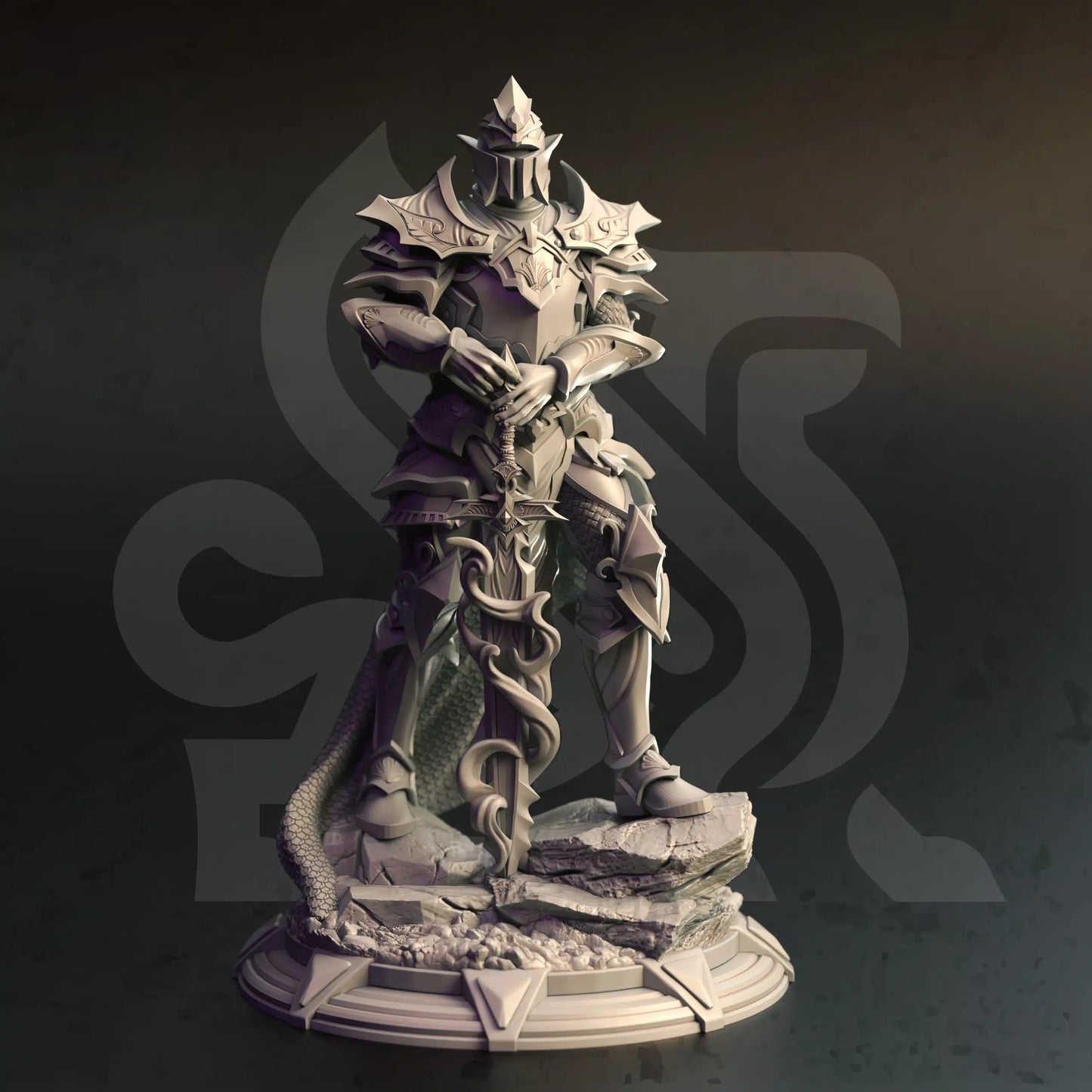 Teverys – Arcane Paladin - 3D Printed Paladin Miniature