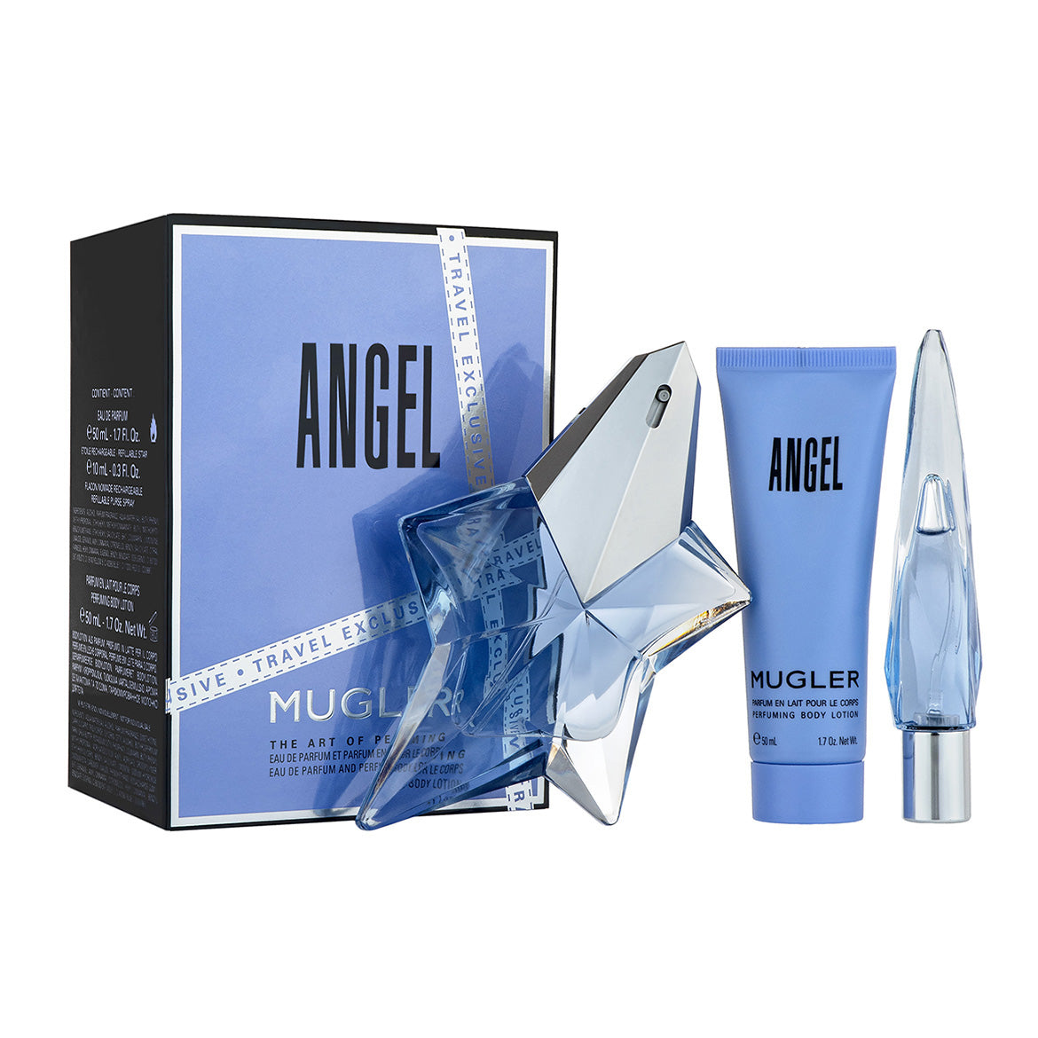 Thierry Mugler Angel Gift Set 50ml EDP Refillable + 10ml EDP + 50ml Body Lotion