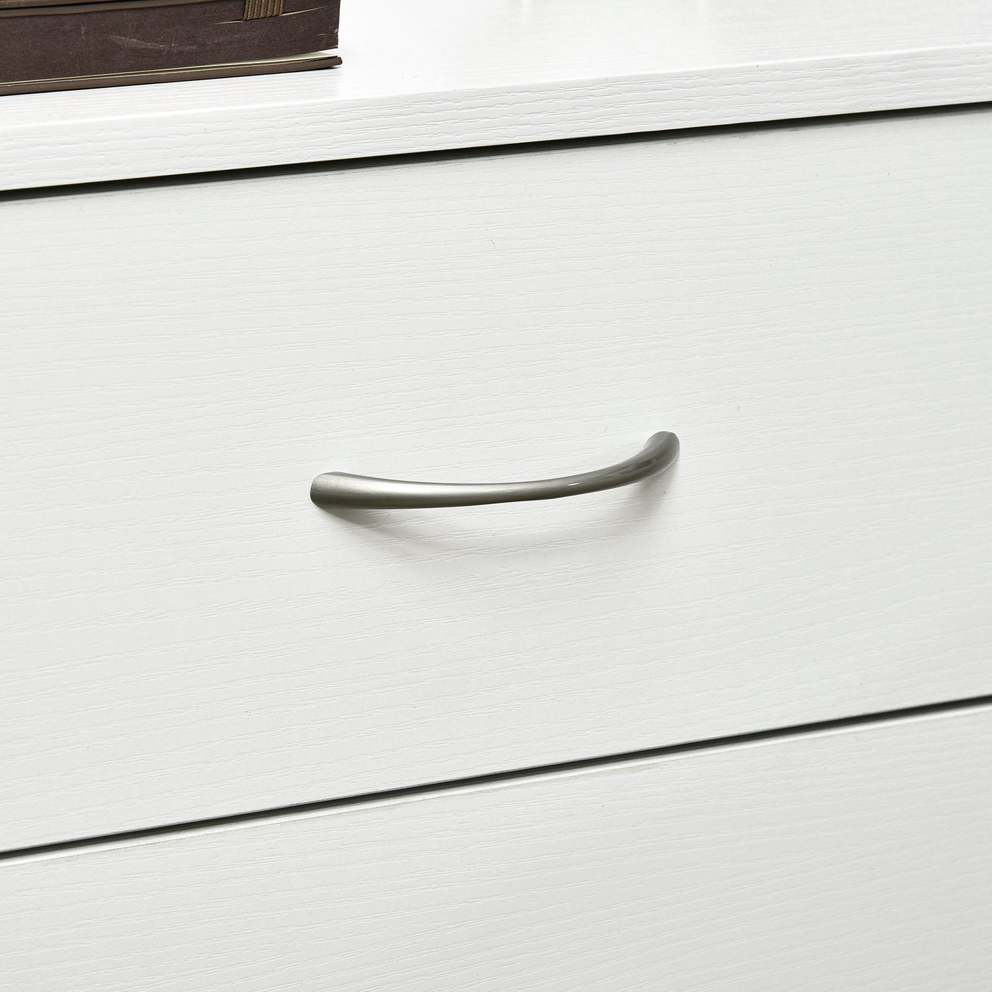 HOMCOM Modern 3 Drawers Side Cabinet Wooden Bedside Table White