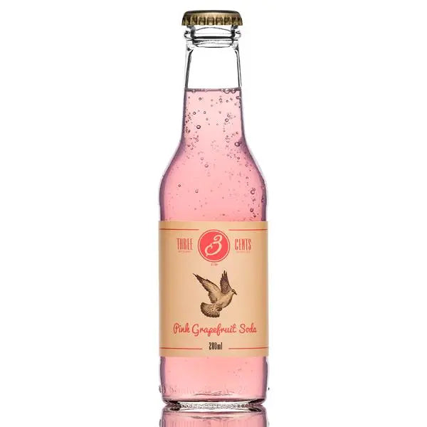 Three Cents Pink Grapefruit Soda 24 x 200ml