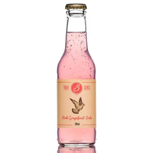 Three Cents Pink Grapefruit Soda 24 x 200ml