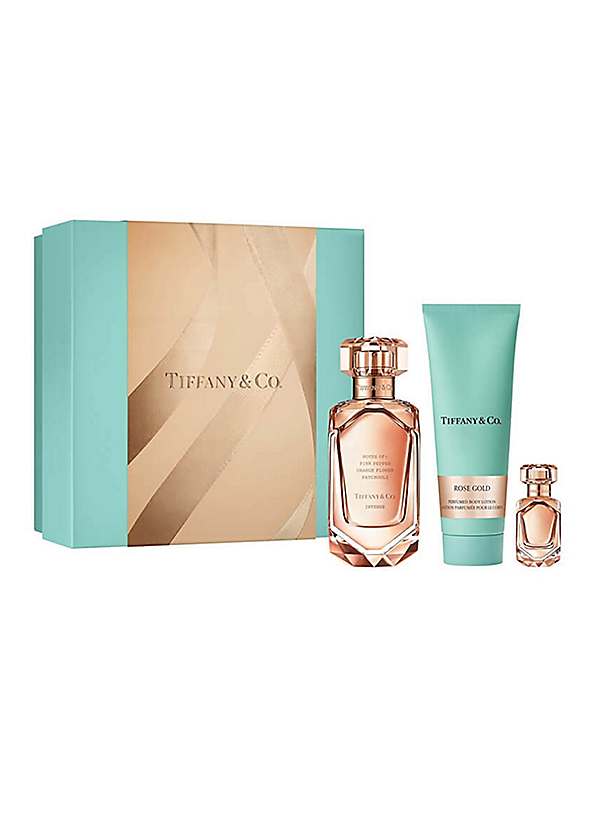 Tiffany & Co. Rose Gold Eau de Parfum Intense Gift Set ? 75ml EDP & 100ml Lotion + 5ml EDP Women's Fragrance