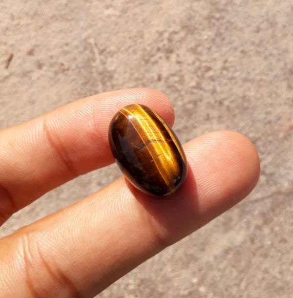 20.7ct Tiger Eye Cabochon - June Birthstone - June Birthstone -  21x13mm