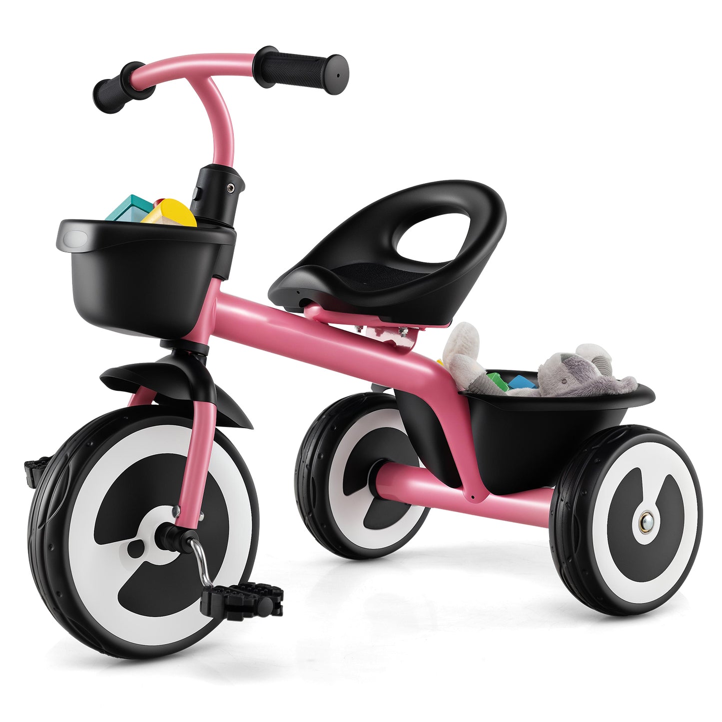 Toddler Tricycle Kids Trike with Adjustable Seat for 1.5-5 Years Old-Navy