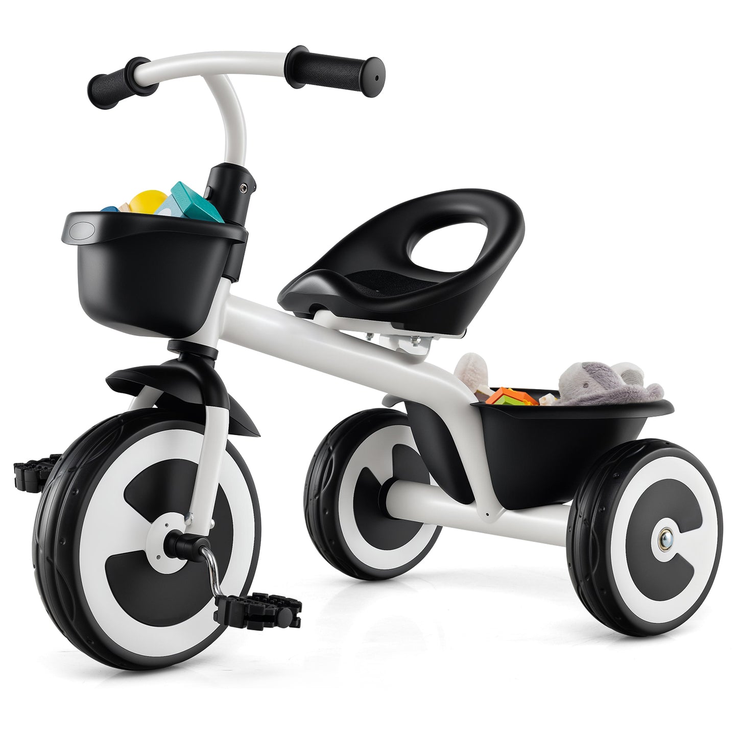 Toddler Tricycle Kids Trike with Adjustable Seat for 1.5-5 Years Old-Navy