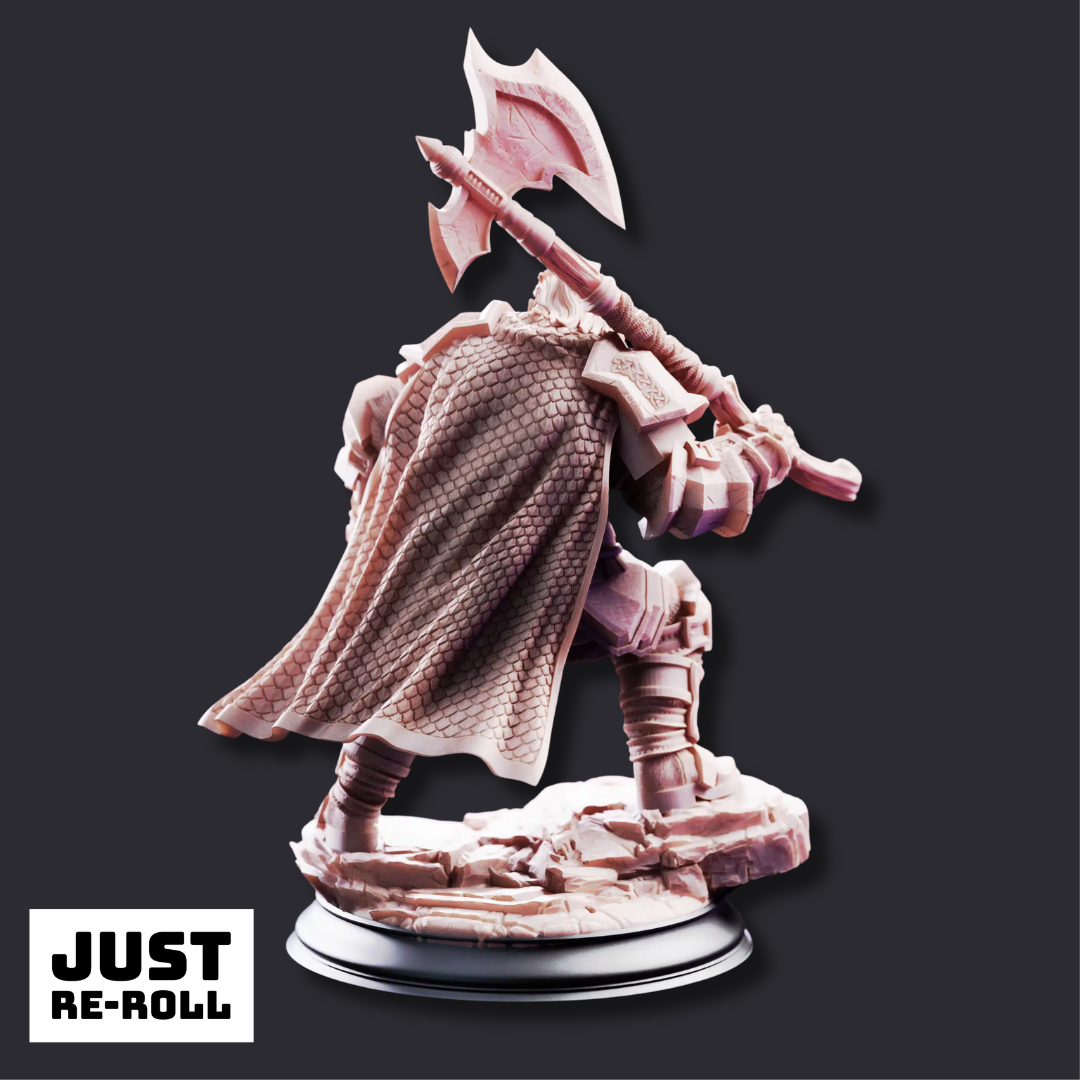 Took Dwarven Axeman - 3D Printed Barbarian Miniature