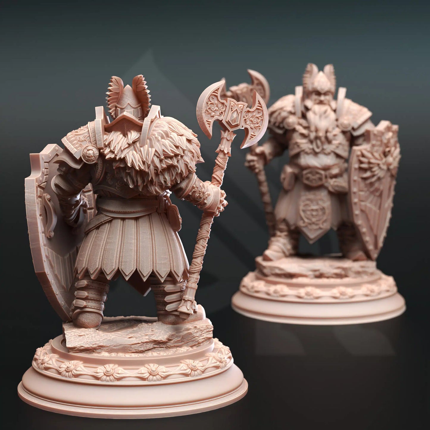 Dwarven Cleric Miniature – Tors of Delvdor, Life & Glory Cleric, 3D Printed Resin Model