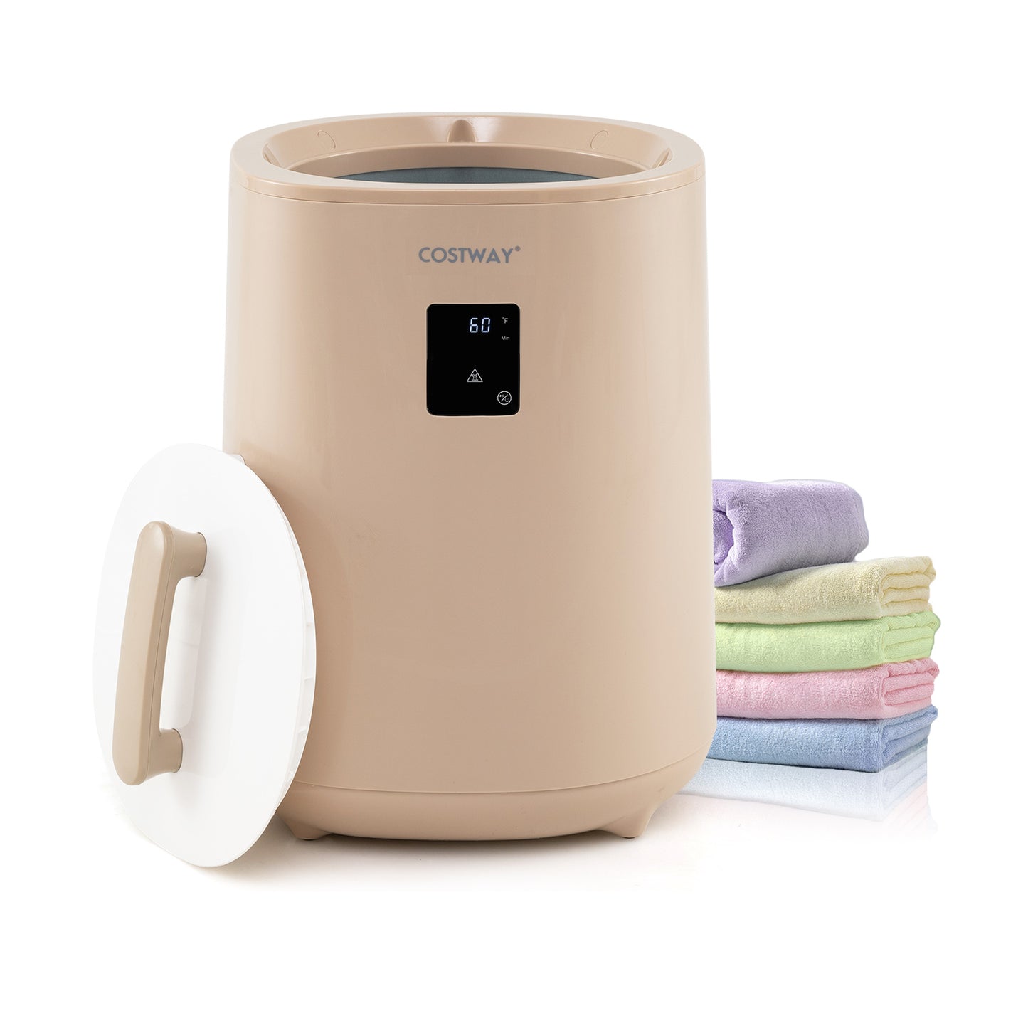 Towel Warmer for Bathroom 18 L Large Portable Hot Towel Bucket-Brown
