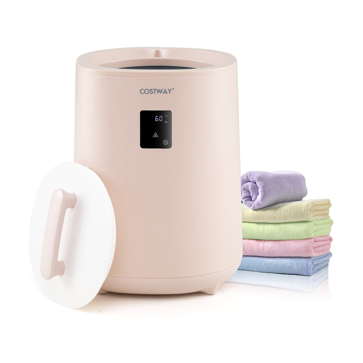 Towel Warmer for Bathroom 18 L Large Portable Hot Towel Bucket-Brown