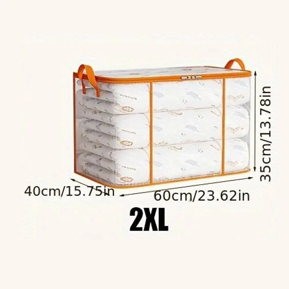 Transparent Clothes Storage Bag Foldable PVC Blanket Bedding Wardrobe Organiser