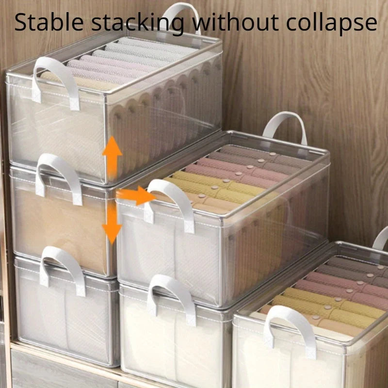 Transparent Storage Box Solid Steel Frame – Waterproof Home Organisation Basket