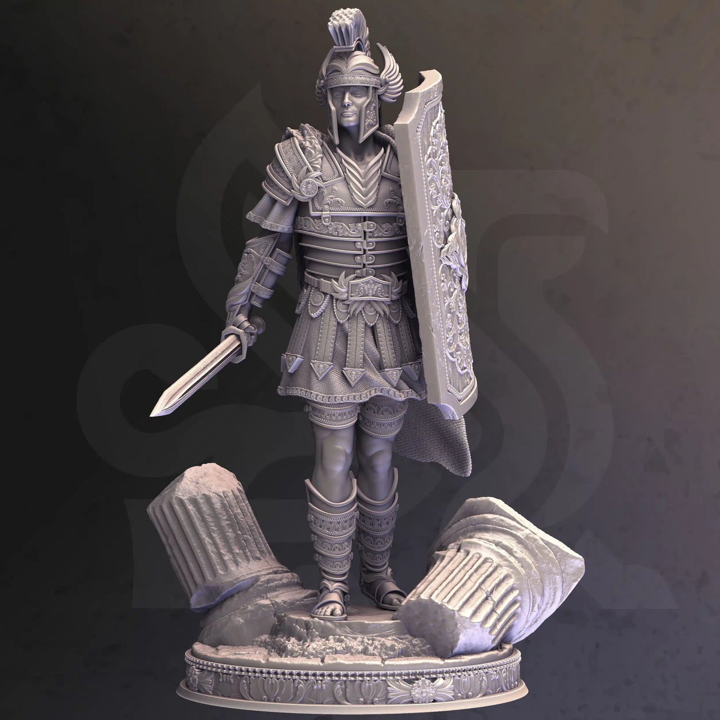 Trellus Tacitus – Baldurian Defector - 3D Printed Fighter Character Miniature