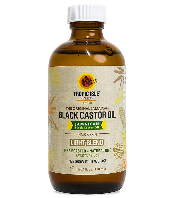 Tropic Isle Living Jamaican Black Castor Oil Light Blend for Hair Growth & Scalp Health - 118ml/3.99 oz