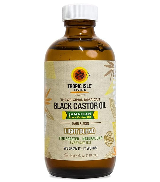 Tropic Isle Living Jamaican Black Castor Oil Light Blend for Hair Growth & Scalp Health - 118ml/3.99 oz