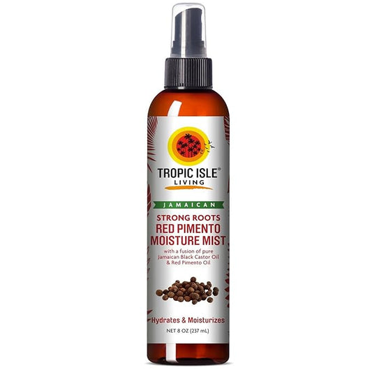 Tropic Isle Living Jamaican Black Castor Oil Red Pimento Leave-In Moisture Mist – Hydrating & Strengthening for Natural & Dry Hair – 237ml/8.01 oz
