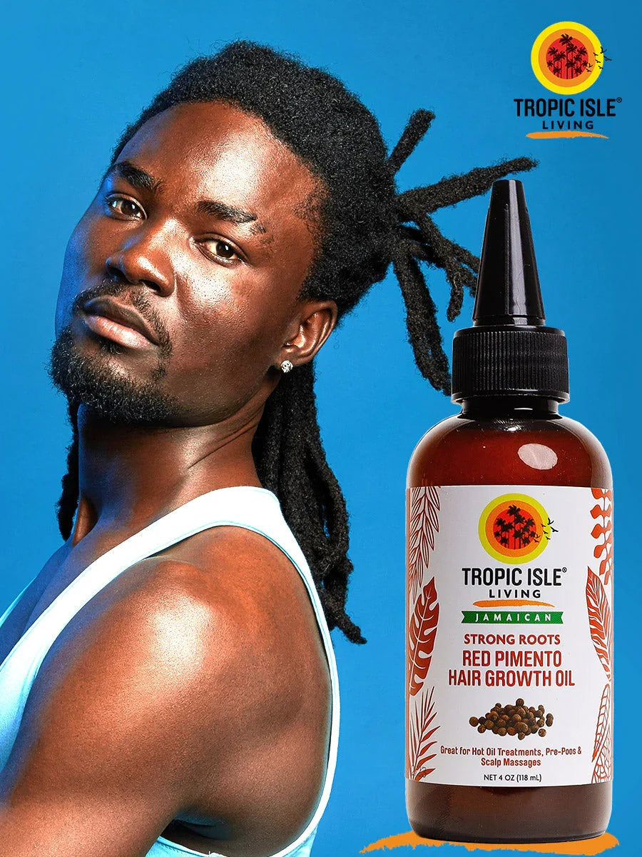 Tropic Isle Living Strong Roots Red Pimento Hair Growth Oil - Stimulates Growth & Strengthens Hair for All Hair Types 118ml / 3.99 oz
