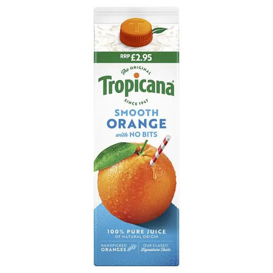 Tropicana Smooth Orange Fruit Juice 850ml (Case of 6)