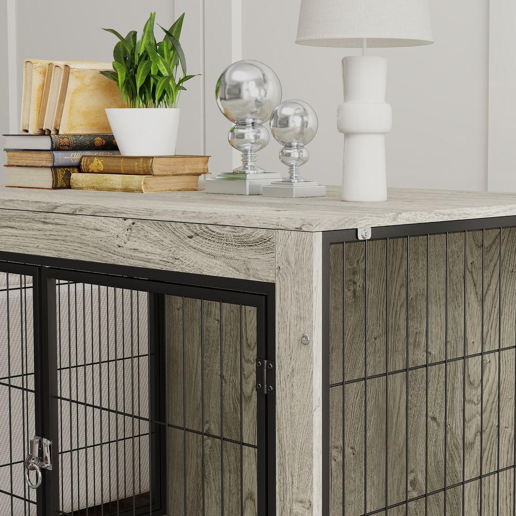 PawHut Dog Crate Furniture on Wheels, for Medium Dogs