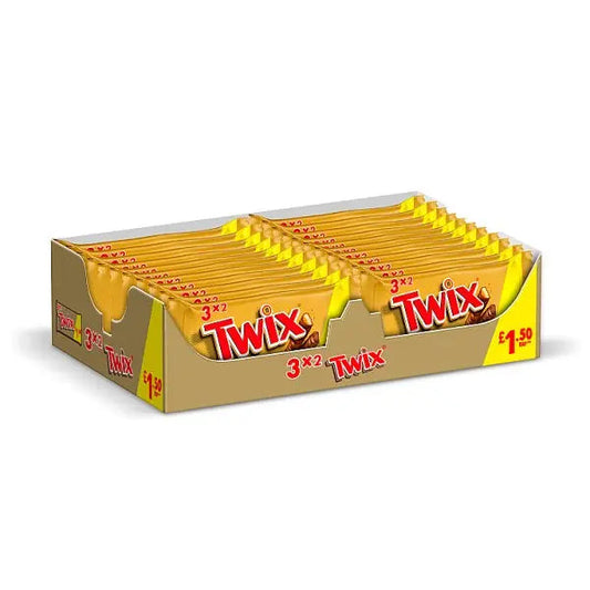 Twix Caramel & Milk Chocolate Fingers Biscuit Snack Bars Multipack (Case of 24)