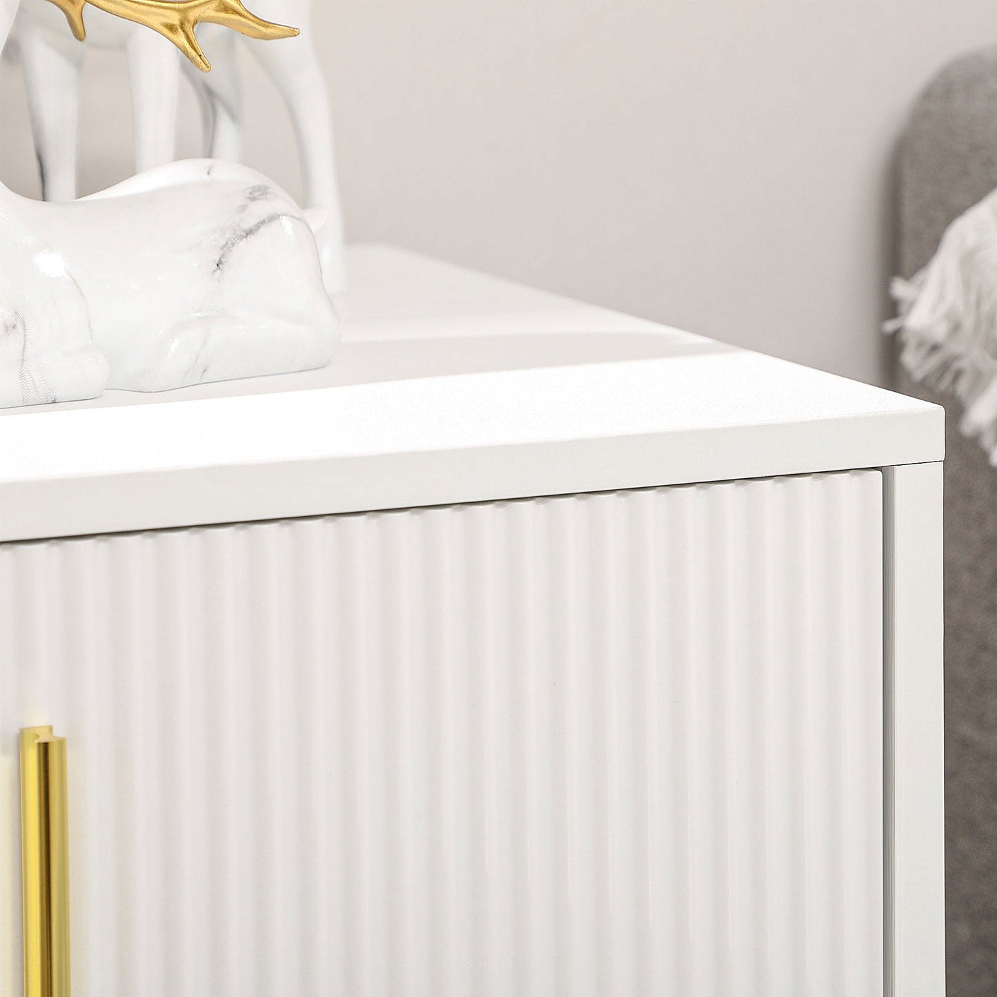 HOMCOM 3 Drawer Dresser, Chest of Drawers Storage Cabinet, White