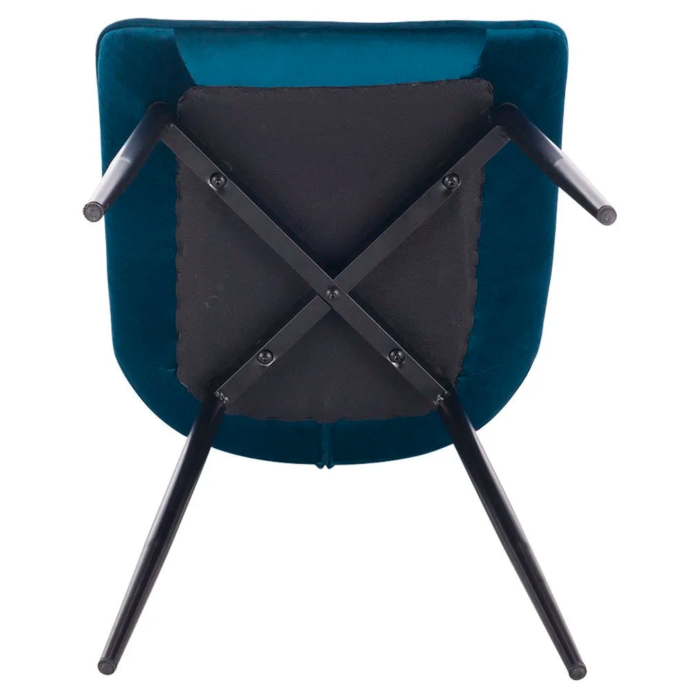 4PCs/Set Faux Leather/Fabric/Velvet/Linen Kitchen Chair  Dining Chairs Stable Metal Legs Upholstered Seat Kitchen Furniture