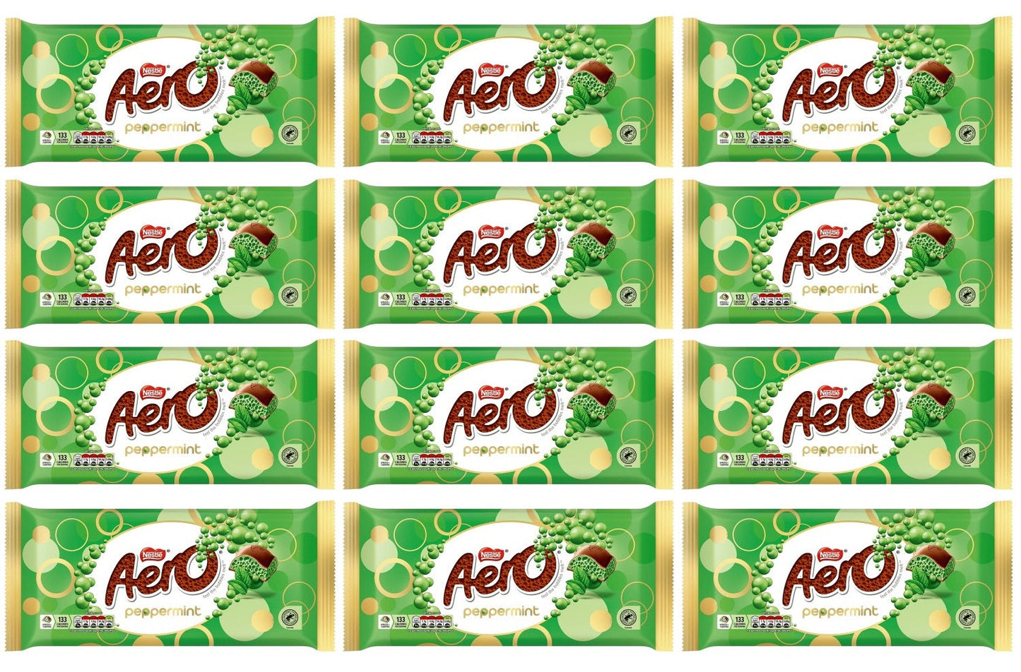 12 x Aero Peppermint Block - 295GM