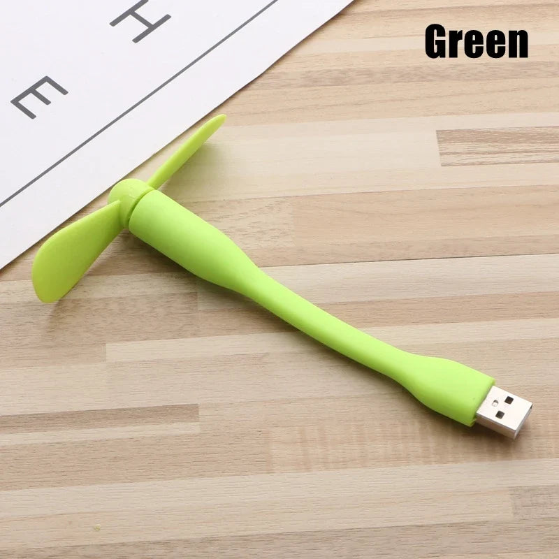 USB Mini Flexible Fan - Portable Bendable Cooling Fan for Laptop, PC, Gadget Hand Fan