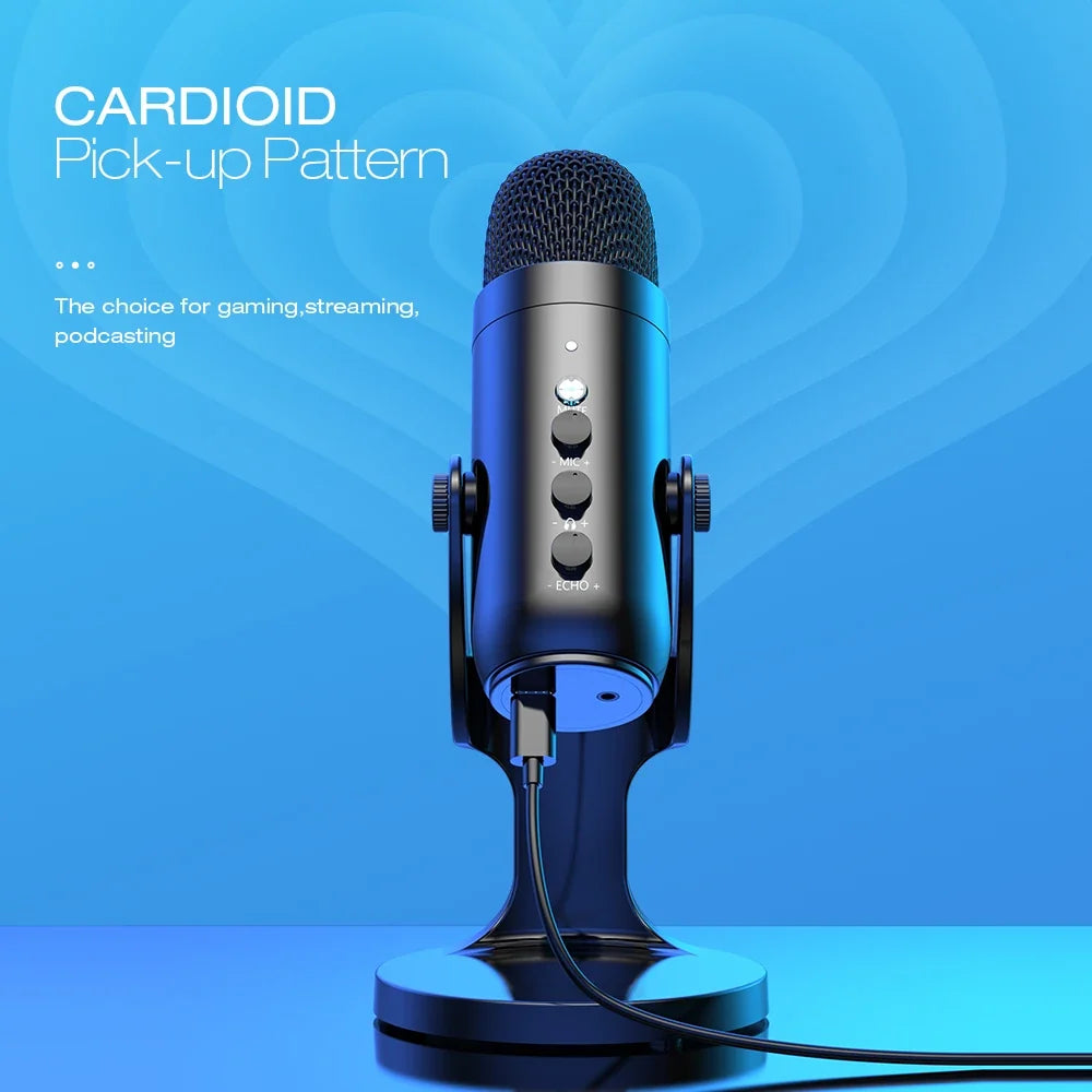 USB Condenser Microphone for PC & Mac - Gaming, Recording, Streaming, Podcasting