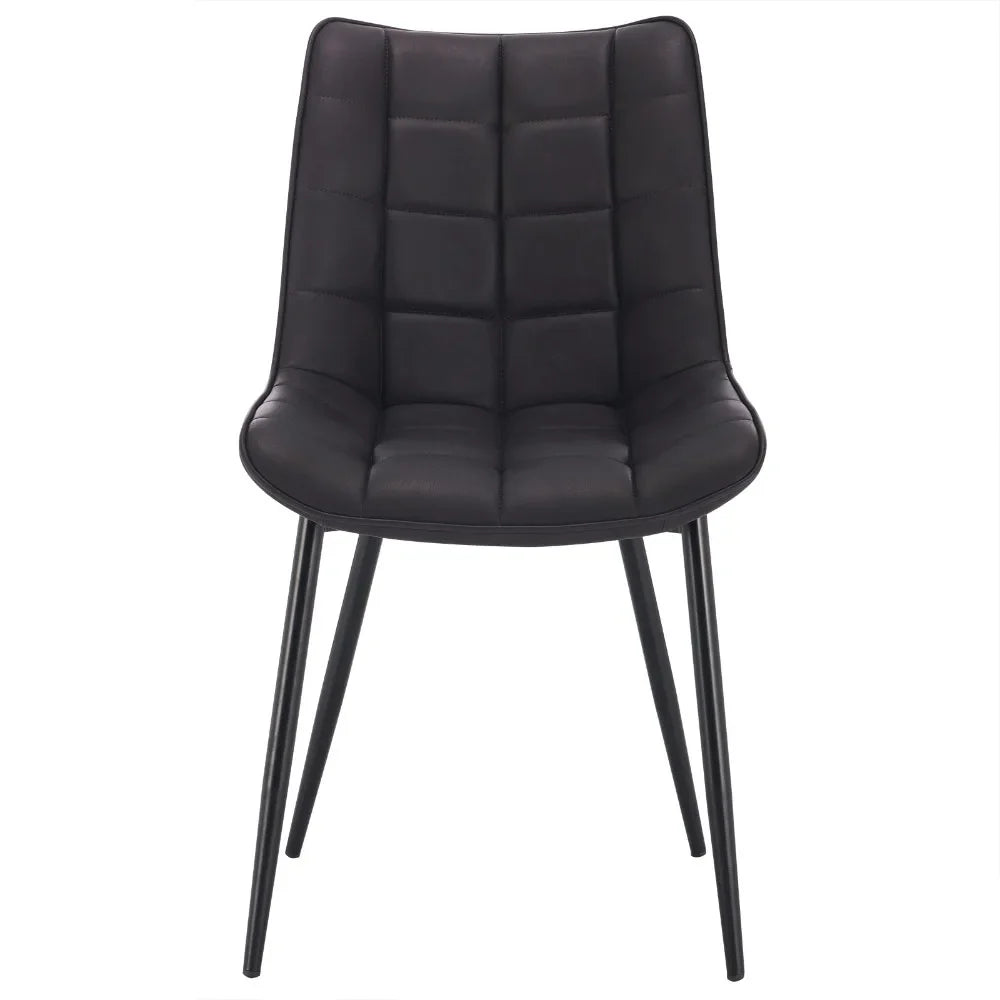 4PCs/Set Faux Leather/Fabric/Velvet/Linen Kitchen Chair  Dining Chairs Stable Metal Legs Upholstered Seat Kitchen Furniture