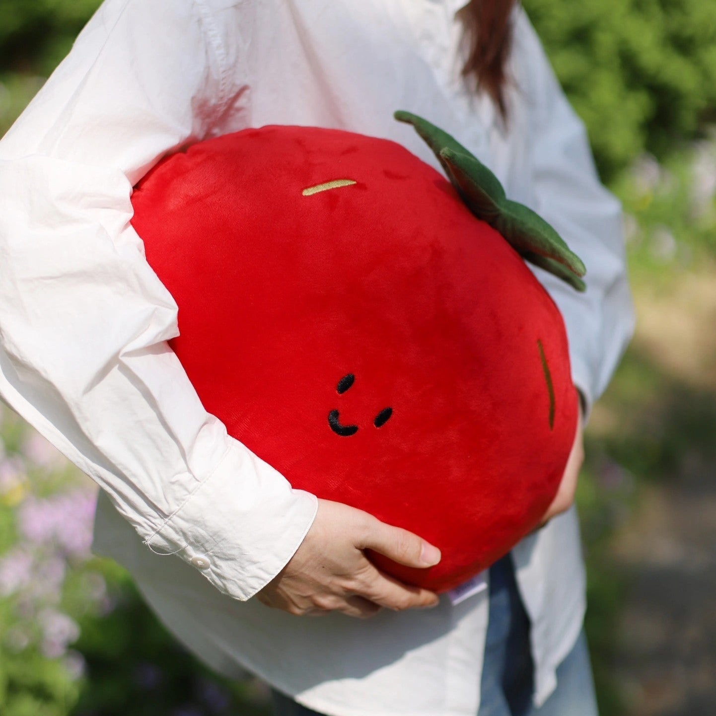 Daily White | Tomato Plush Pillow