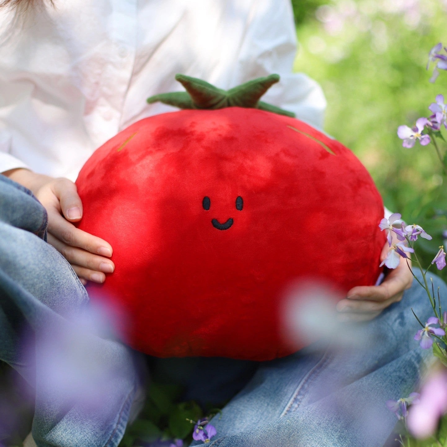 Daily White | Tomato Plush Pillow