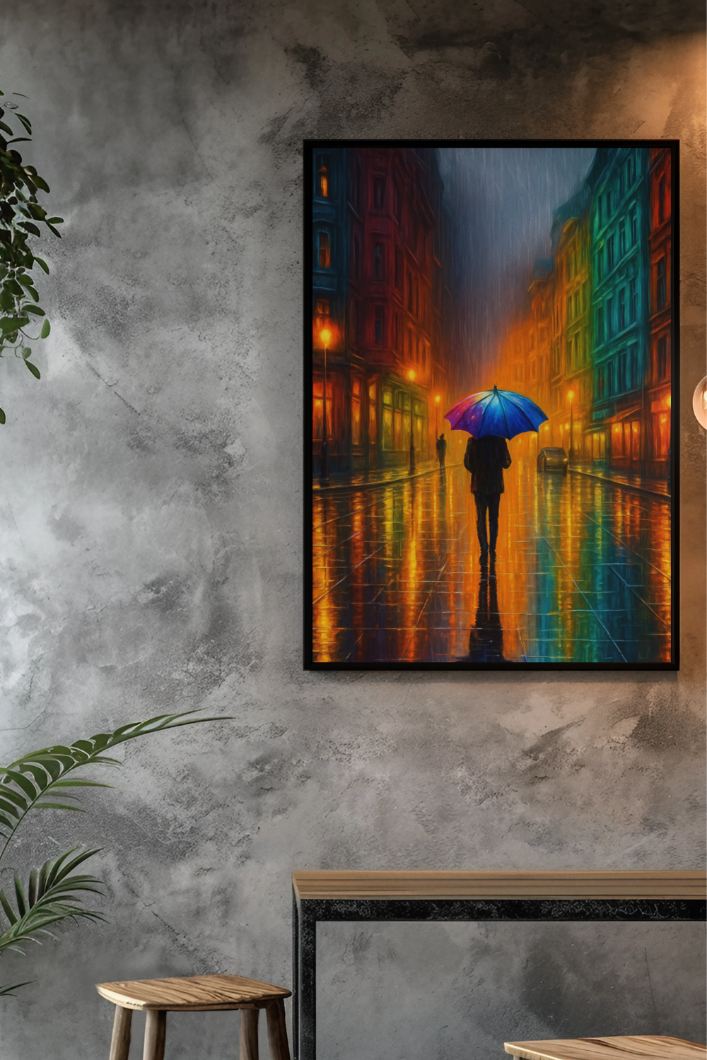 Moody Urban Street Scene Poster