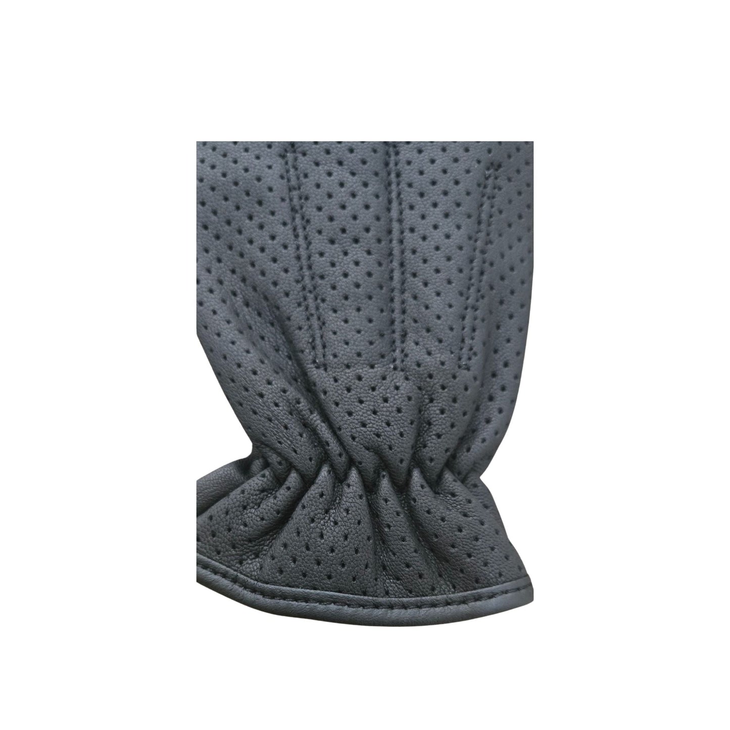 Unisex Black Perforated Leather Driving Gloves – Soft Touch, Breathable, All-Season Handwear