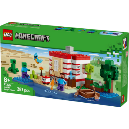 Lego Minecraft 21275 The TNT Jungle House Playset for Ages 8 and Up