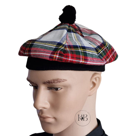 Dress Stewart Tartan Tam o’ Shanter Scottish Highland Kilt Wool Tammy Hat