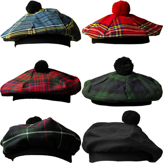 Scottish Highland Kilt Wool Tammy Hat Tam O' Shanter