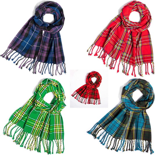Scarf for Men and Women Wedding Slash Wool Warm Tartan Blanket Shawl